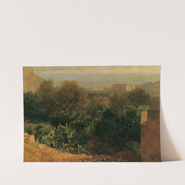 Südliche Landschaft mit Kakteen by Thomas Ender