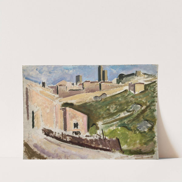 Südliche Stadt auf einem Hügel (Studie) by Otto Geigenberger