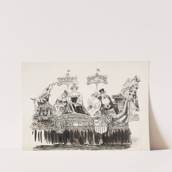 Suggestion for an Anglo-American float in the Coronation Parade (1911) by William Henry Walker