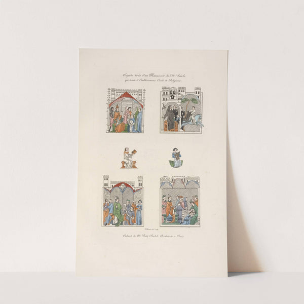 Sujets tirés d'un manuscrit du XIVe. siècle qui traite d'établissemens civils et religieux. by Nicolas Xavier Willemin