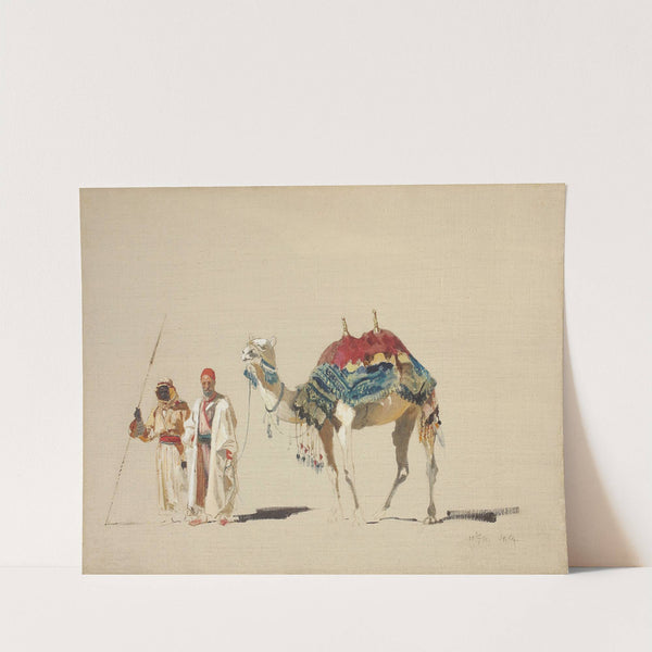 Sultan’s white camel, sketch (1871) by Stanisław Chlebowski