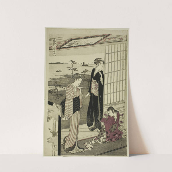 Suma, from the series ‘A Fashionable Parody of the Tale of Genji (Furyu yatsushi Genji)’ (c. 1789-94) by Chōbunsai Eishi
