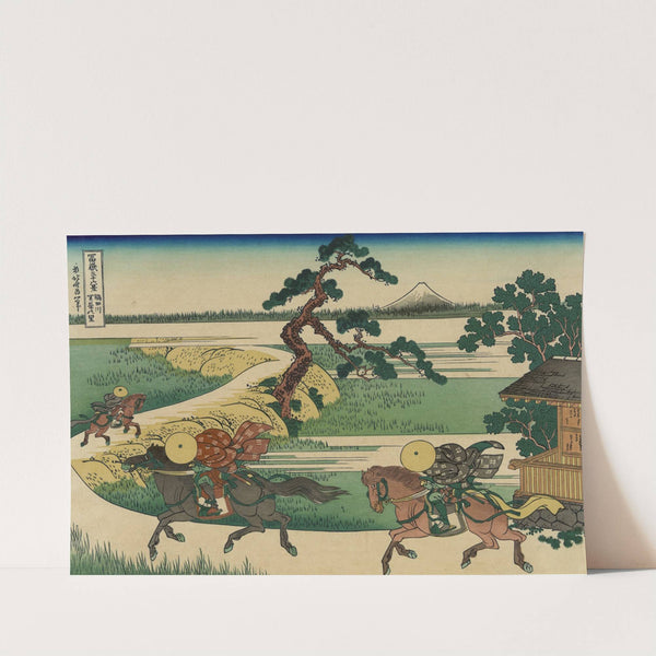 Sumidagawa sekiya no sato by Katsushika Hokusai