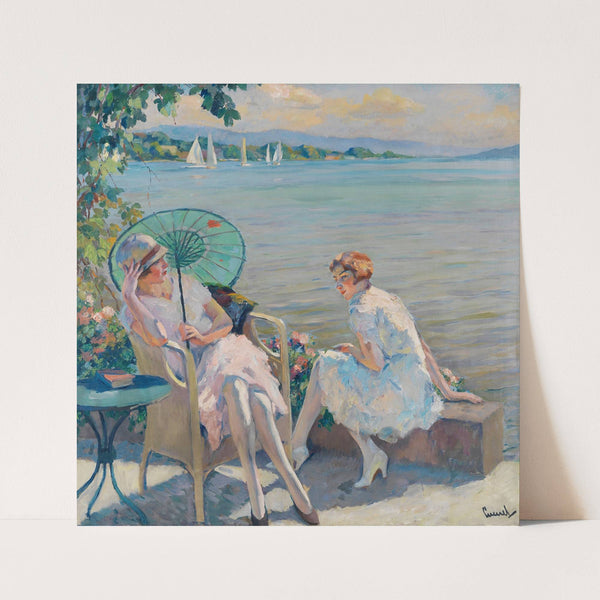 Summer afternoon at the lake (1920) by Edward Cucuel