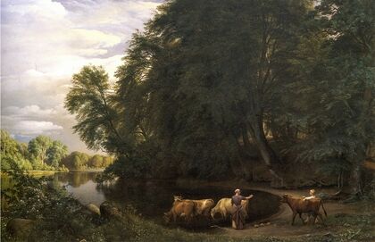 Summer afternoon by a lake