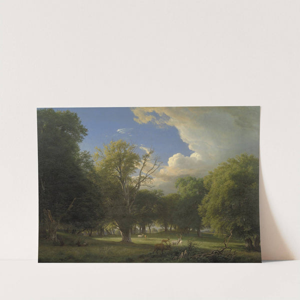 Summer Afternoon with a Passing Shower. The Deer Park in Jægersborg North of Copenhagen by P. C. Skovgaard