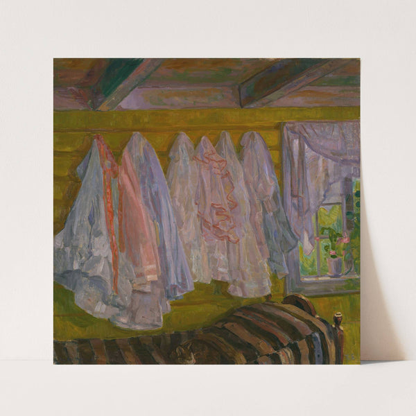 Summer Dresses, interior from Seljord (1905) by Thorvald Erichsen