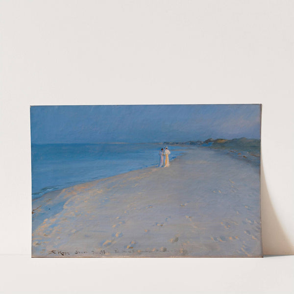Summer evening at the South beach, Skagen. Anna Ancher and Marie Krøyer (study) by Peder Severin Krøyer