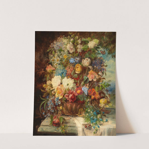 Summer Flowers on a Ledge by Hans Zatzka