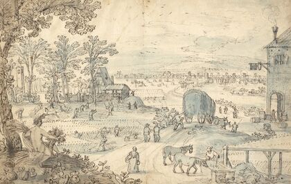 Summer Harvest in an Extensive Landscape
