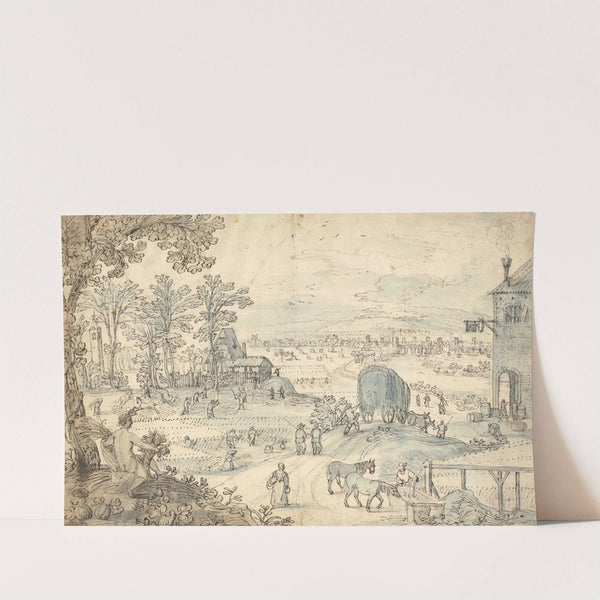 Summer Harvest in an Extensive Landscape by Lodewijk Toeput