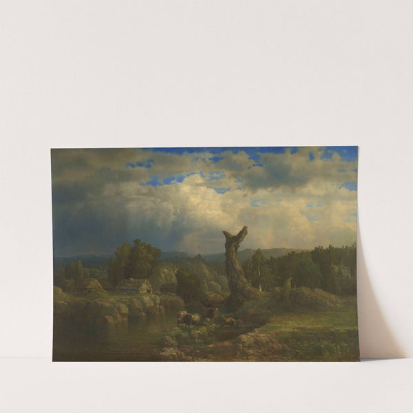 Summer Landscape, Thunder looms by Lars Hertervig