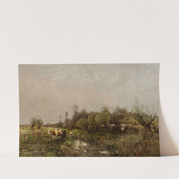 Summer landscape with a cottage on marshland (1896) by Roman Kazimierz Kochanowski