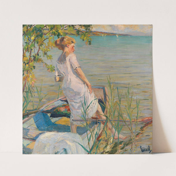 Summer morning on Lake Starnberg (1920-25) by Edward Cucuel