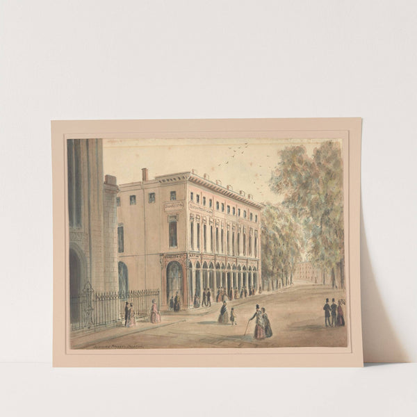 Summer Street. Boston (1850) by Benjamin Champney