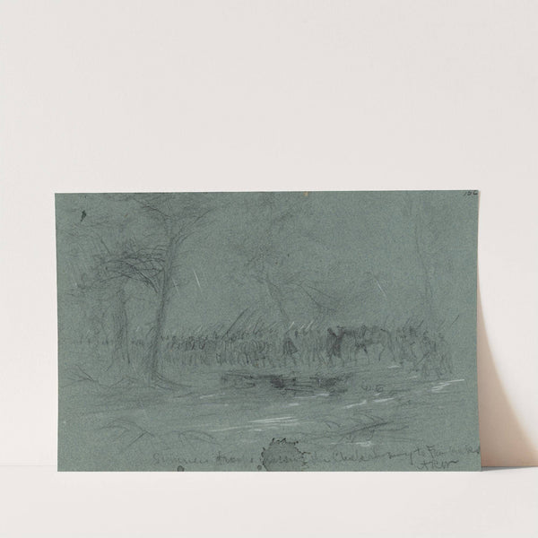 Sumners troops crossing the Chickahominy to Fair Oaks by Alfred Rudolph Waud