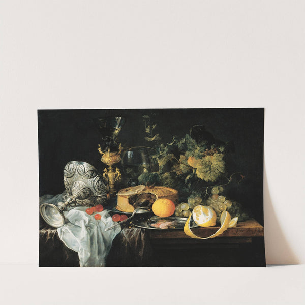 Sumptuous Still Life With Fruits, Pie And Goblets by Jan Davidsz de Heem