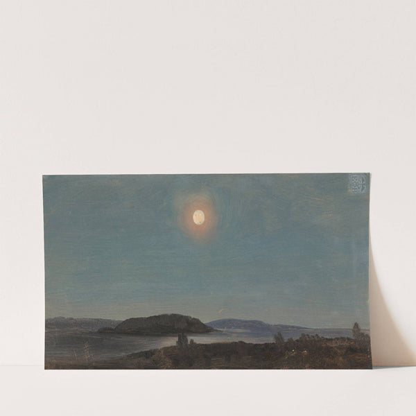 Sun or Moon Rising over Porcupine Islands, Bar Harbor (ca. 1860) by Frederic Edwin Church