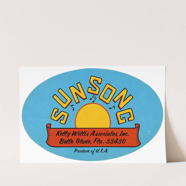 Sun Song Produce Label (1930-1950)