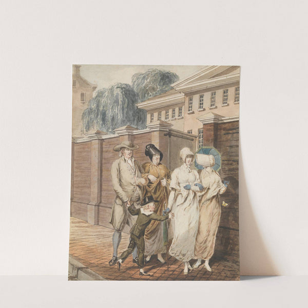 Sunday Morning in front of the Arch Street Meeting House, Philadelphia by John Lewis Krimmel