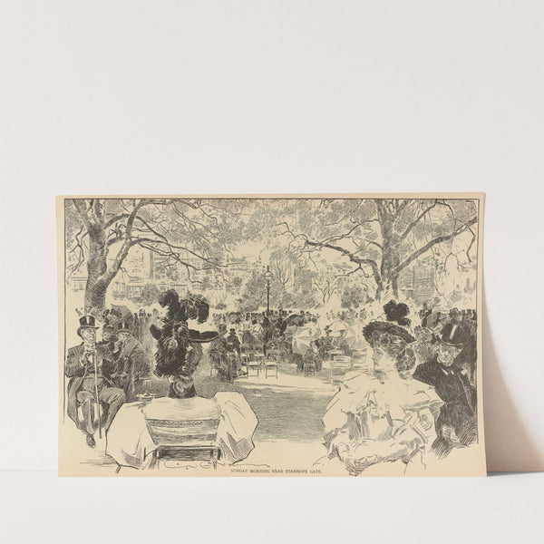 Sunday morning near Stanhope Gate (1893-1900) by Charles Dana Gibson