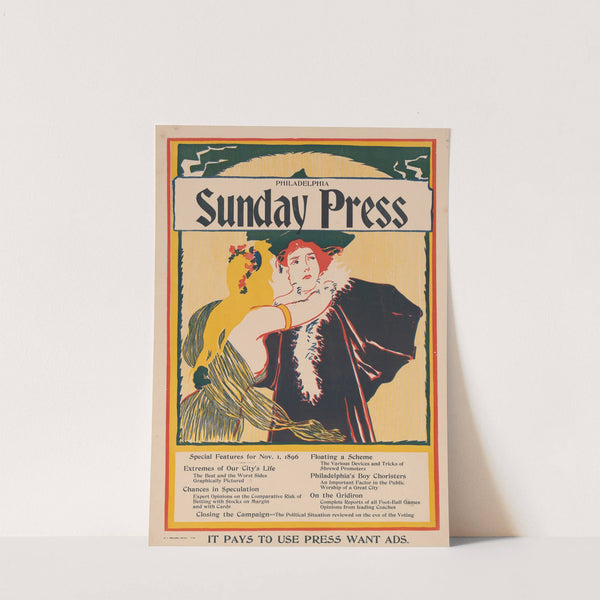 Sunday Press. Special features for Nov. 1, 1896 by John Sloan