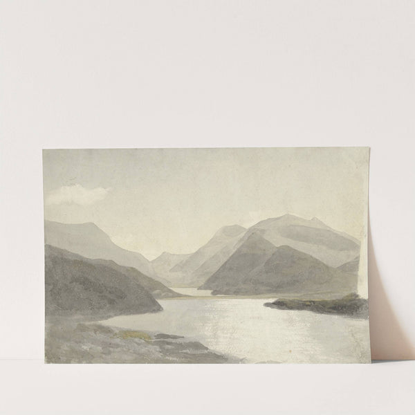 Sunlight over a Lake near Snowdon, Llanberis, North Wales by Cornelius Varley