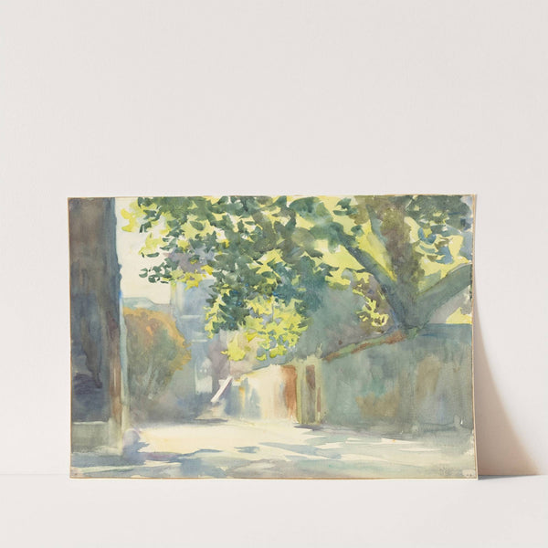 Sunlit Wall Under a Tree by John Singer Sargent