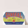 Sunseal Brand Florida Citrus Fruit Label (1930-1950)