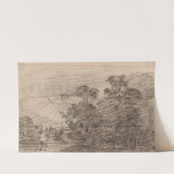 Sunset above a Mountain Lake by Jean-Antoine Linck