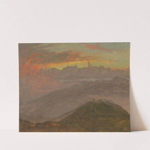 Sunset and Mountains (1865) by Frederic Edwin Church