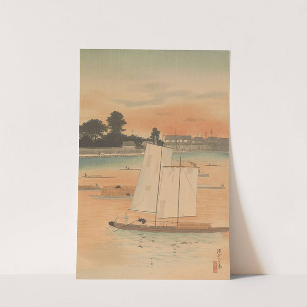 Sunset at Hamachō (1922) by Negoro Raizan