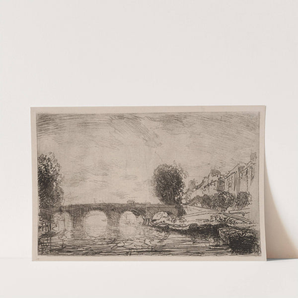 Sunset at Pont Marie (1890) by Auguste Louis Lepère