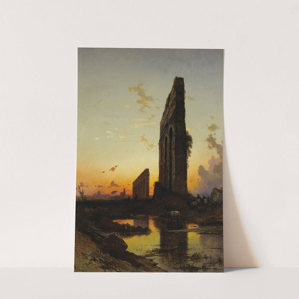 Sunset by the Ruins by Hermann David Salomon Corrodi