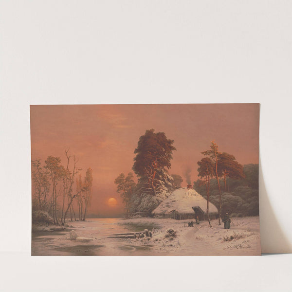 Sunset in winter (1872) by Edmund Foerster & Co.