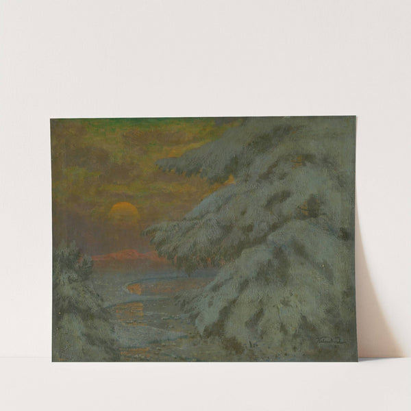 Sunset in winter by Ferdinand Katona