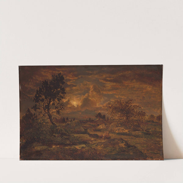 Sunset near Arbonne by Théodore Rousseau