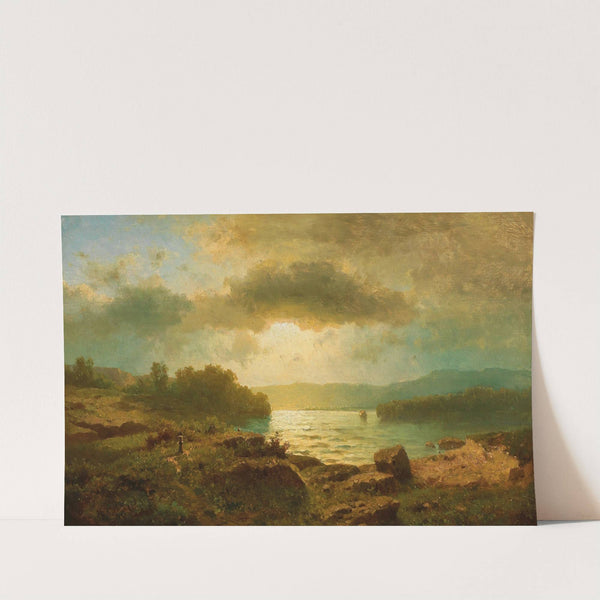 Sunset on a Lake by Adolf Chwala