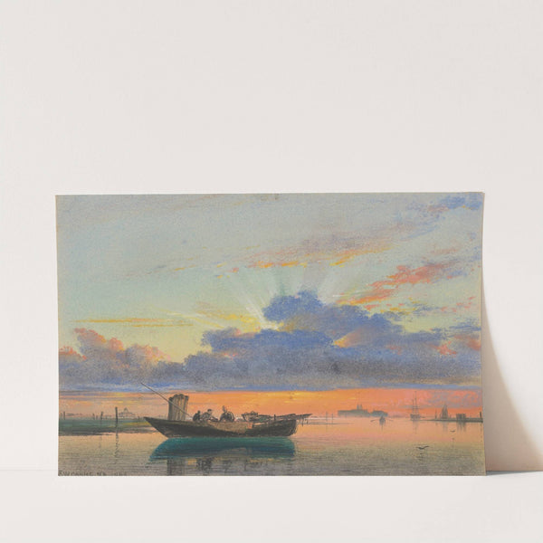Sunset on the lagoon, Venice (1868) by Edward William Cooke