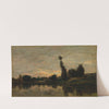 Sunset on the River Oise (1866) by Charles François Daubigny