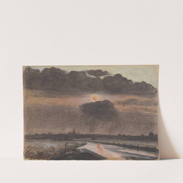 Sunset on the River by Oscar Bluemner