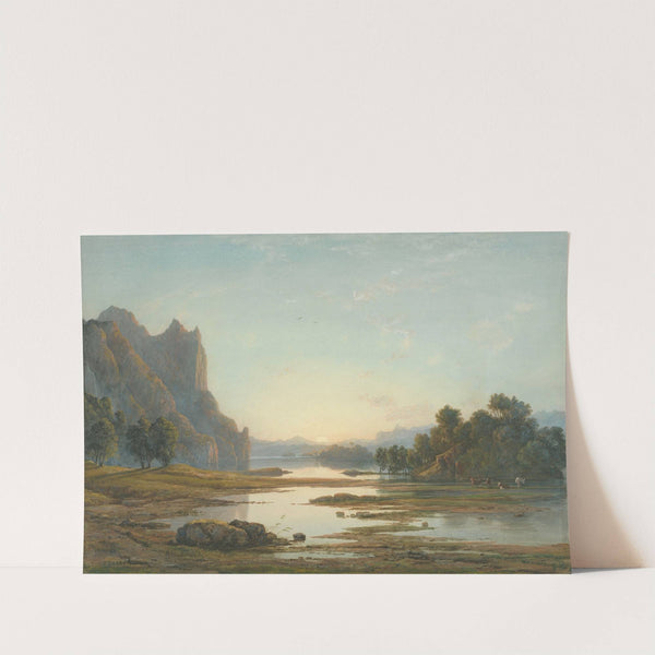 Sunset over a River Landscape (early 1840s) by Francis Danby