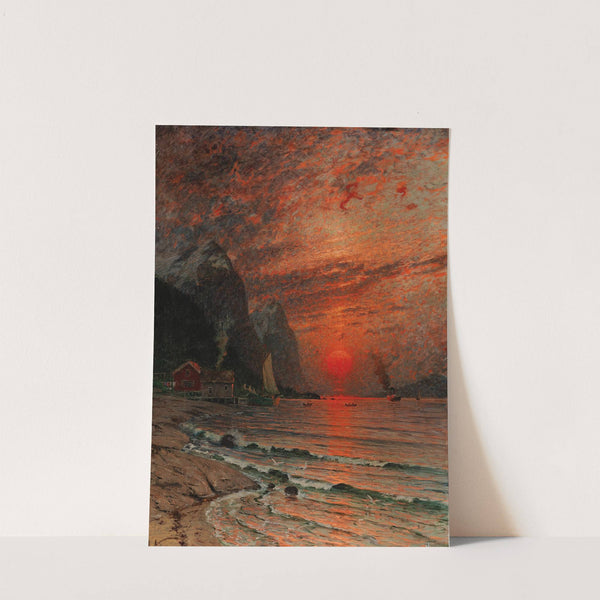 Sunset Over The Fjord by Adelsteen Normann