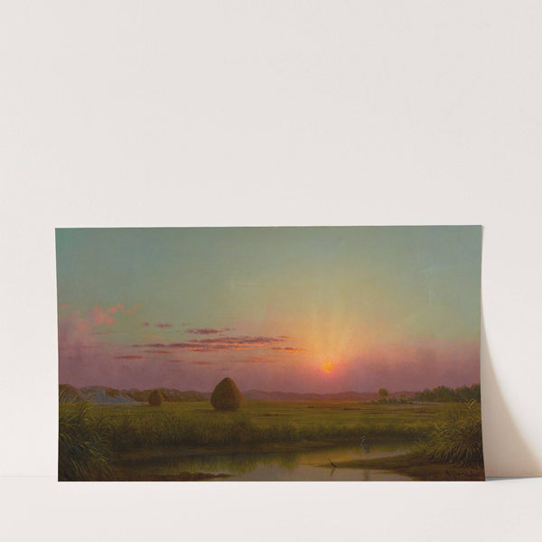 Sunset over the Marsh (c. 1876-82) by Martin Johnson Heade