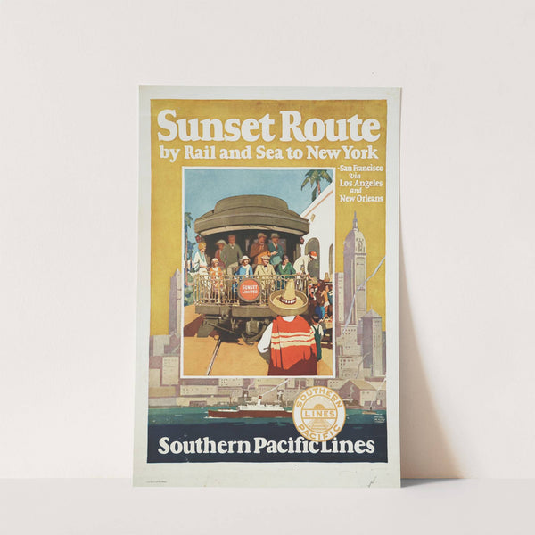 Sunset route by rail and sea to New York Southern Pacific Lines by Michel Kady
