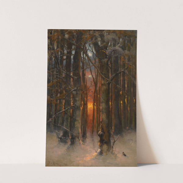 Sunset Through The Trees (1904) by Julius Sergius Klever