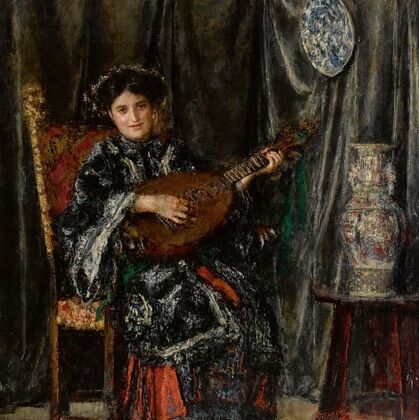 Suonatrice Di Mandola, Liutista