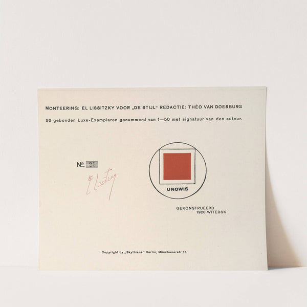 Suprematisch worden van tWee kWA drA ten in 6 konstrukties Pl. 11 (1922) by El Lissitzky