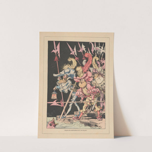 Suprise des hallebardiers de la tour du pont (1881) by Albert Robida