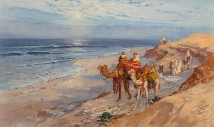Sur la côte de Tanger l’Atlantique